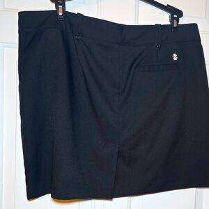 Izod Golf Woman’s Black Skort Size 18 Pleats Pockets Pickleball Tennis Plus